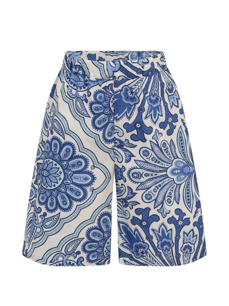  Etro Kids Printed Shorts - Blue 