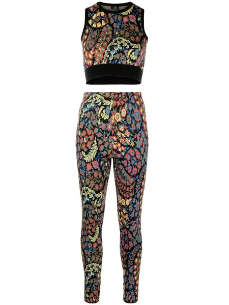  Etro Knitted Floral Two-piece Set - Black 