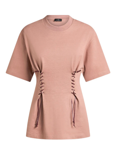  Etro Laced Side T-shirt - Pink 