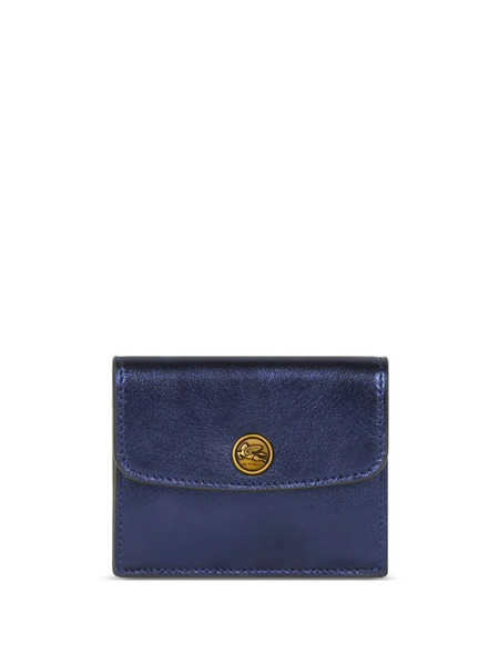  Etro Laminated Leather Cardholder - Blue 