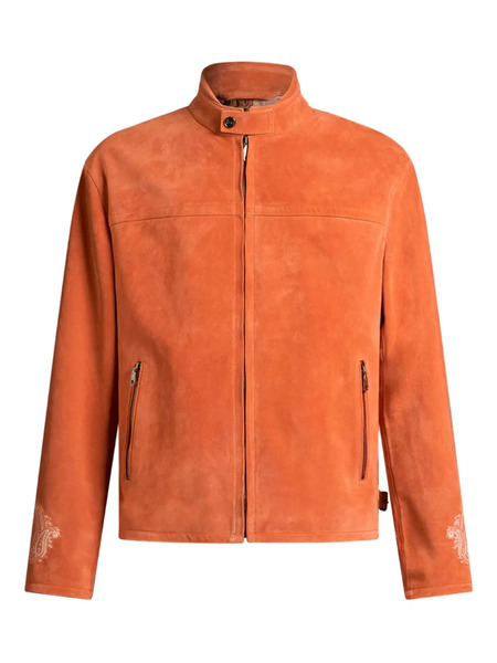  Etro Leather Jacket - Orange 