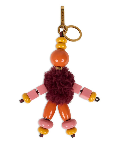  Etro Little Man Beaded-pompom Charm - Orange 