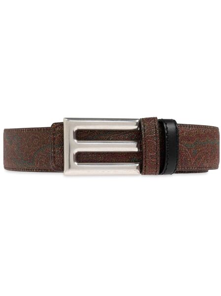  Etro Logo-buckle Belt - Brown 
