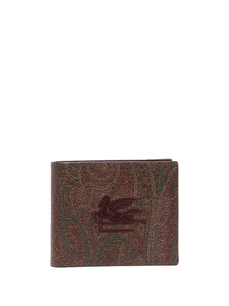  Etro Logo-embroidered Leather Wallet 