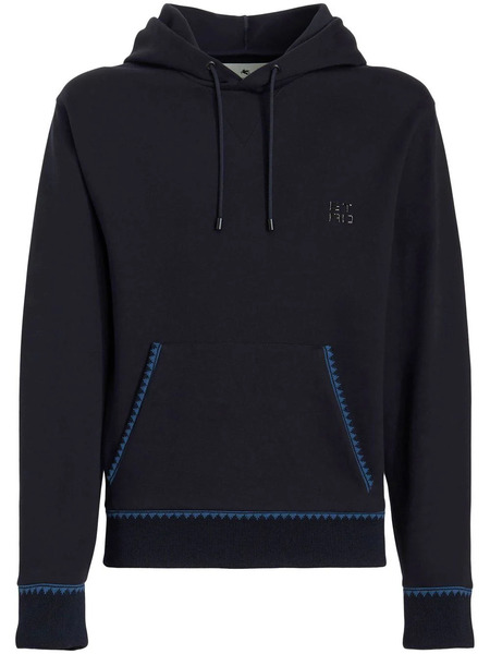  Etro Logo-patch Pullover Hoodie - Blue 