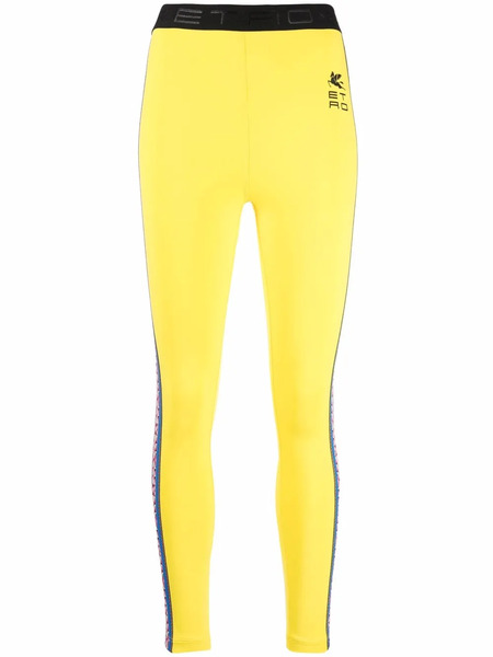  Etro Logo-print Leggings - Yellow 