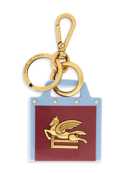  Etro Love Trotter Pegaso-motif Keyring - Red 