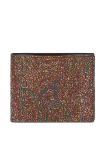  Etro Paisley Bifold Arnica Wallet - Brown 