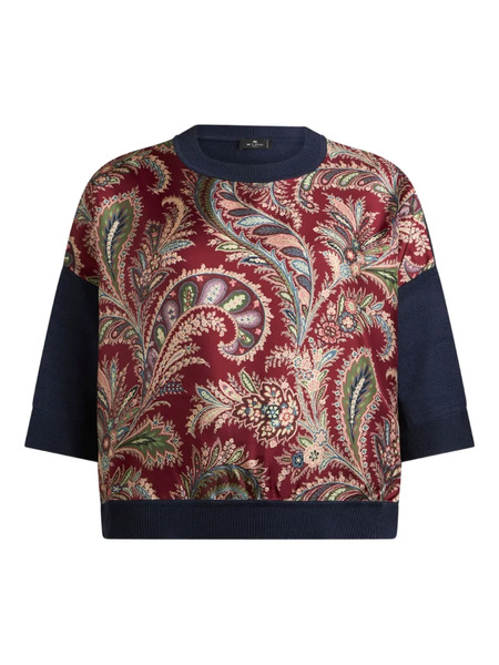  Etro Paisley-insert Top - Red 