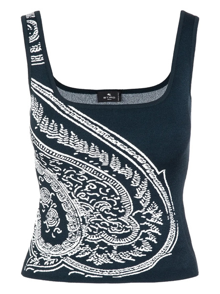  Etro Paisley-motif Top - Blue 