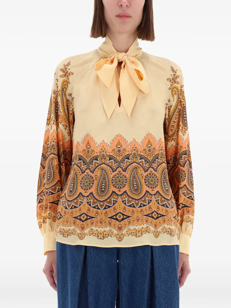  Etro Paisley-pattern Bow Blouse - Neutrals 