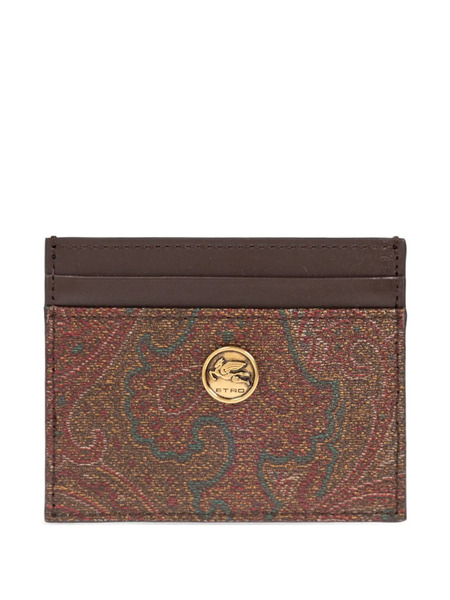  Etro Paisley-pattern Card Holder - Brown 