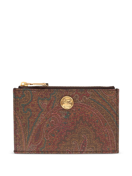  Etro Paisley-pattern Card Holder - Brown 