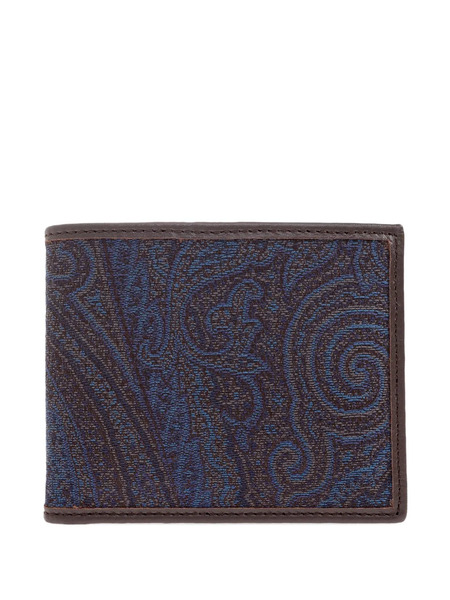  Etro Paisley-pattern Leather Wallet - Blue 