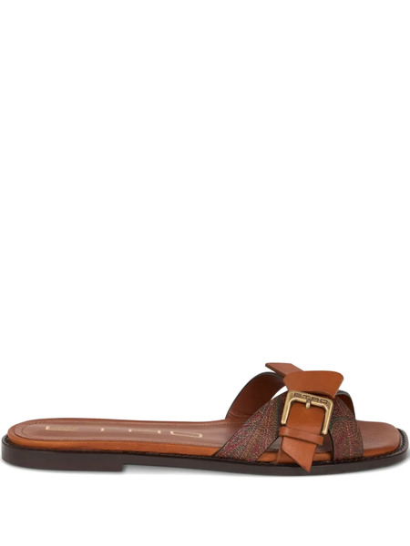  Etro Paisley-pattern Slides - Brown 