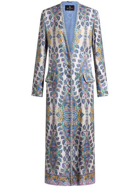  Etro Paisley-print Duster Coat - White 