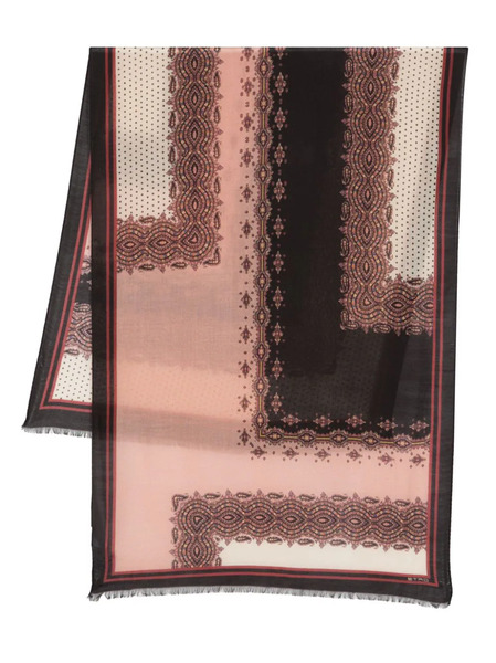 Etro Paisley-print Frayed-edge Scarf - Black 