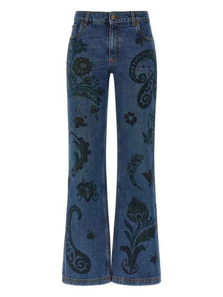  Etro Paisley Print Jeans - Blue 