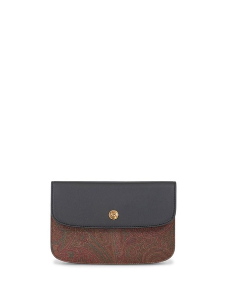  Etro Paisley-print Leather Wallet - Brown 