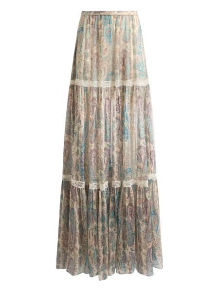  Etro Paisley-print Maxi Skirt - Neutrals 