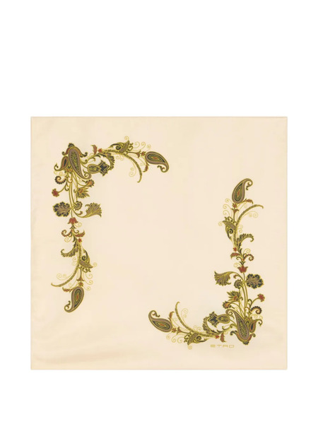  Etro Paisley-print Pocket Square - Neutrals 