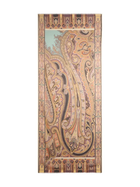  Etro Paisley-print Silk Scarf - Neutrals 