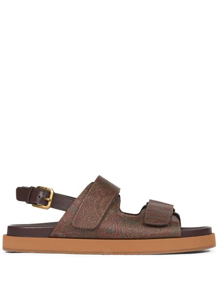  Etro Paisley-print Slingback Sandals - Red 