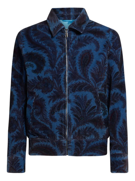  Etro Paisley-print Zip-up Jacket - Blue 