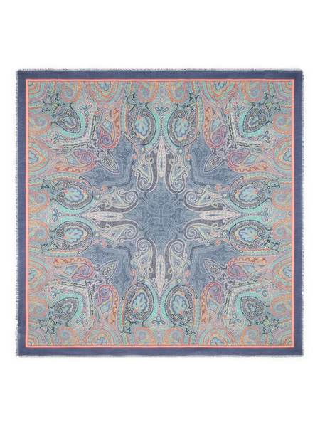  Etro Paisley Scarf - Blue 