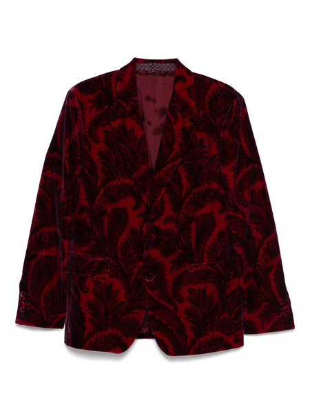 Etro Paisley Velvet Blazer - Red 