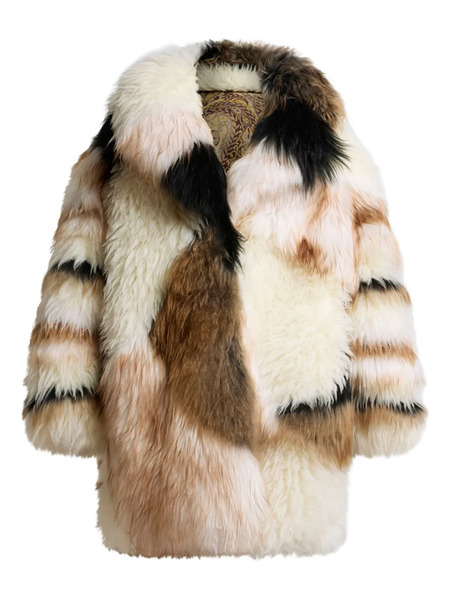  Etro Patchwork Coat - Neutrals 