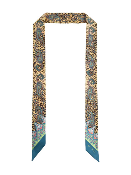  Etro Patterned Silk Scarf - Neutrals 