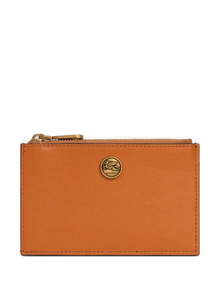  Etro Pegaso-appliqué Wallet - Orange 
