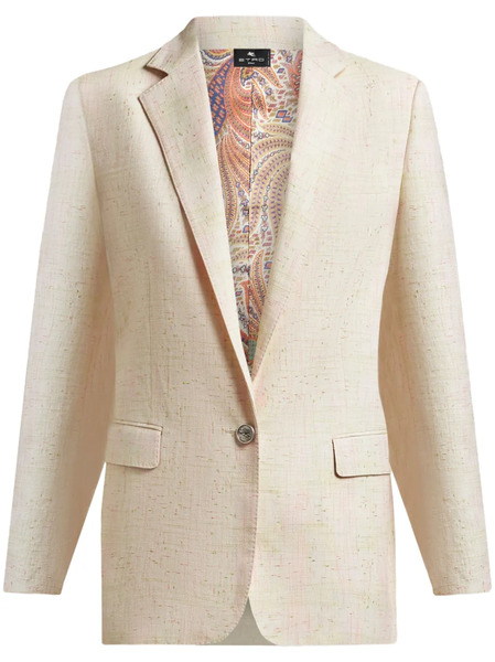  Etro Pegaso-button Blazer - Neutrals 