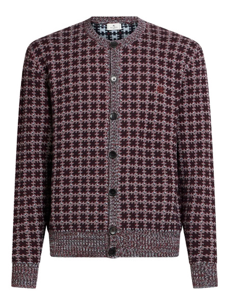  Etro Pegaso-embroidered Geometric-pattern Cardigan 