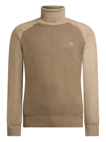 Etro Pegaso Logo Turtleneck Sweater - Neutrals 