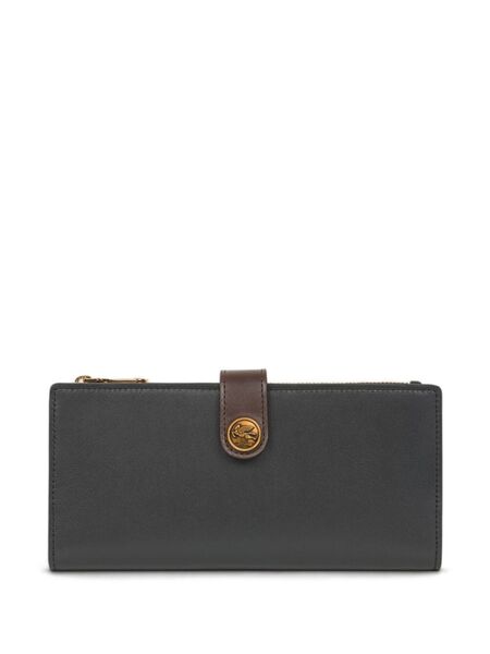  Etro Pegaso-motif Leather Wallet - Black 