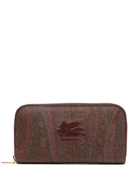  Etro Pegaso Paisley Wallet - Red 