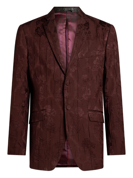  Etro Pleated Floral-pattern Jacket - Red 