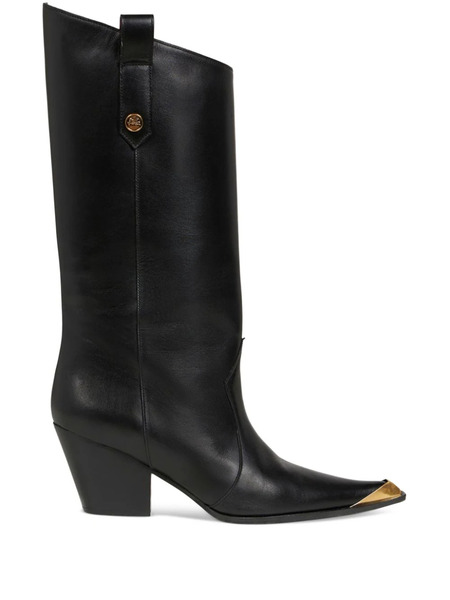  Etro Pointed-toe Leather Boots - Black 