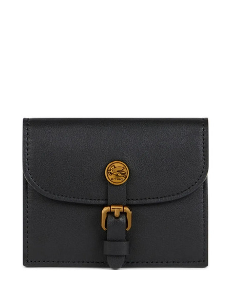  Etro Pony Leather Card Holder - Black 