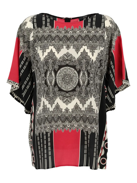 Etro Pre-owned Patchwork Silk Blouse - Black 