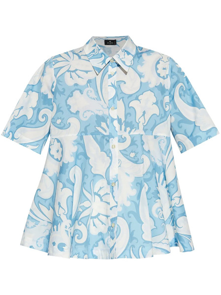  Etro Printed Blouse - Blue 