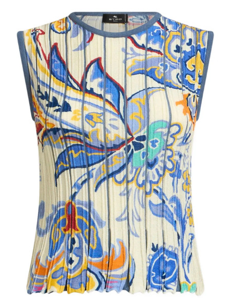  Etro Printed Knitted Top - Neutrals 