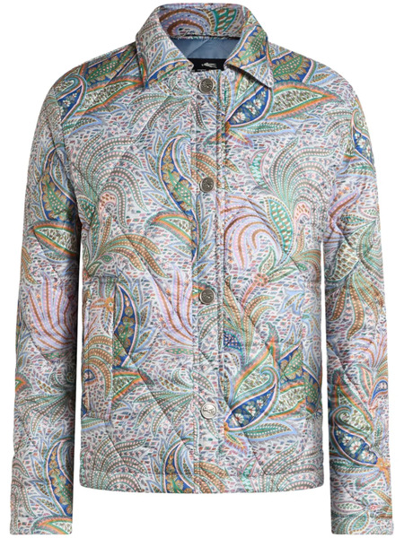  Etro Printed Quilted Jacket - White 