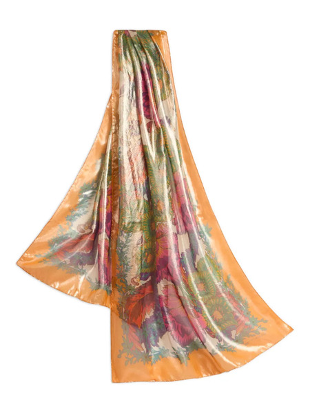  Etro Printed Silk Scarf - Orange 