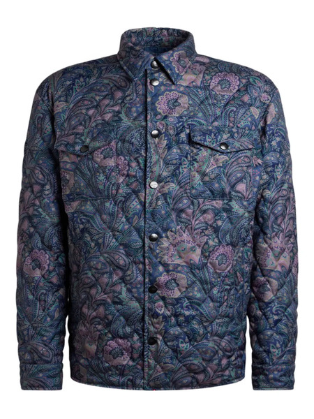  Etro Quilted Paisley Jacket - Blue 