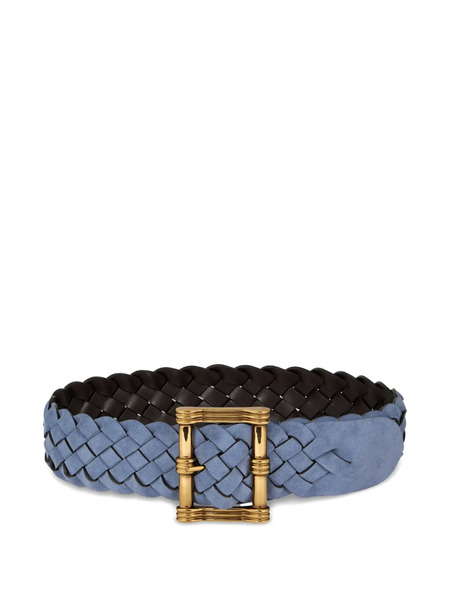  Etro Reversible Woven Belt - Blue 