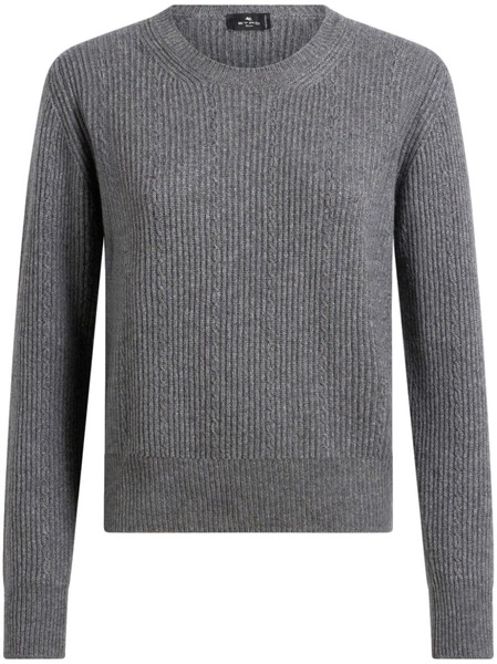  Etro Ribbed-knit Jumper - Grey 