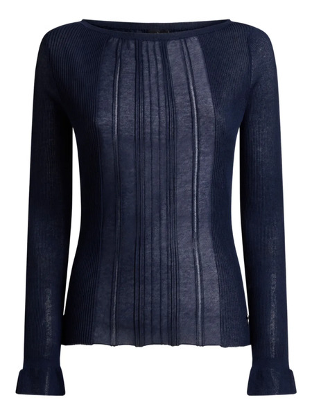  Etro See-through Jacquard Sweater - Blue 